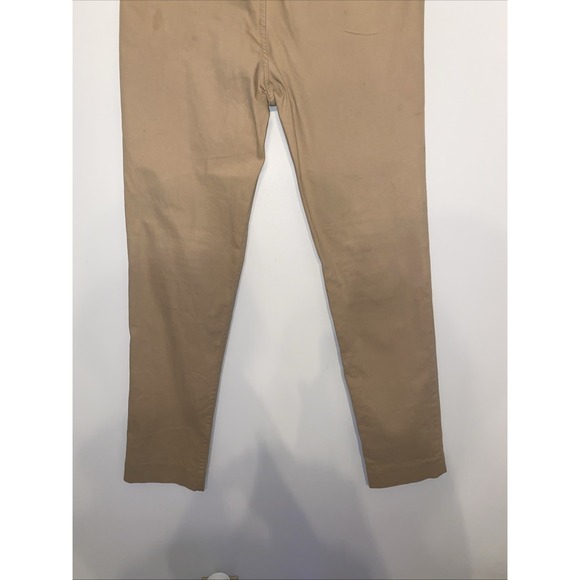 H&M Men's Khaki Chino Pants Size 34R Tan Flat Front Casual Business Button Fly - Picture 7 of 8